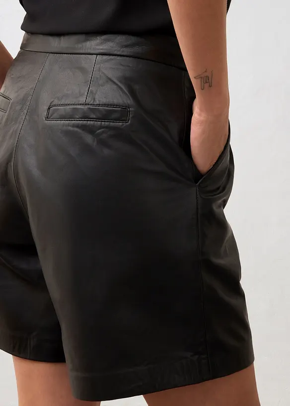Short en cuir nappa d’agneau, bonprix