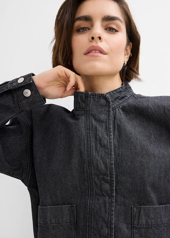 Veste en jean oversize à détails cargo, bonprix
