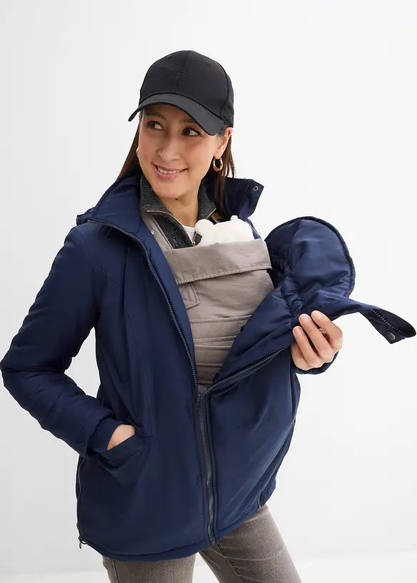 3-in-1 wasserabweisende Umstandsjacke mit Trageeinsatz, bonprix