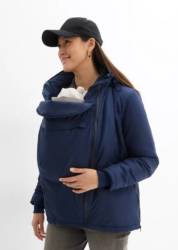 3-in-1 wasserabweisende Umstandsjacke mit Trageeinsatz, bonprix