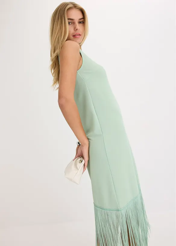 Robe en jersey à franges, bonprix