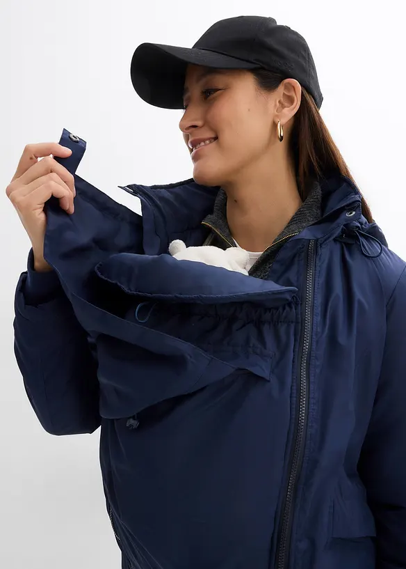 3-in-1 wasserabweisende Umstandsjacke mit Trageeinsatz, bonprix