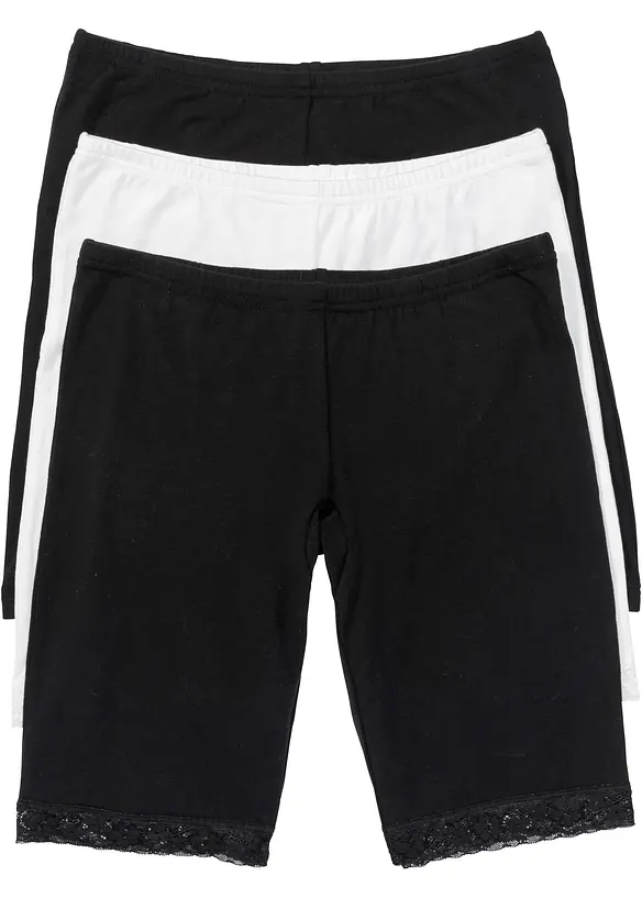 Lot de 3 boxers femme longs en matière douce, bonprix