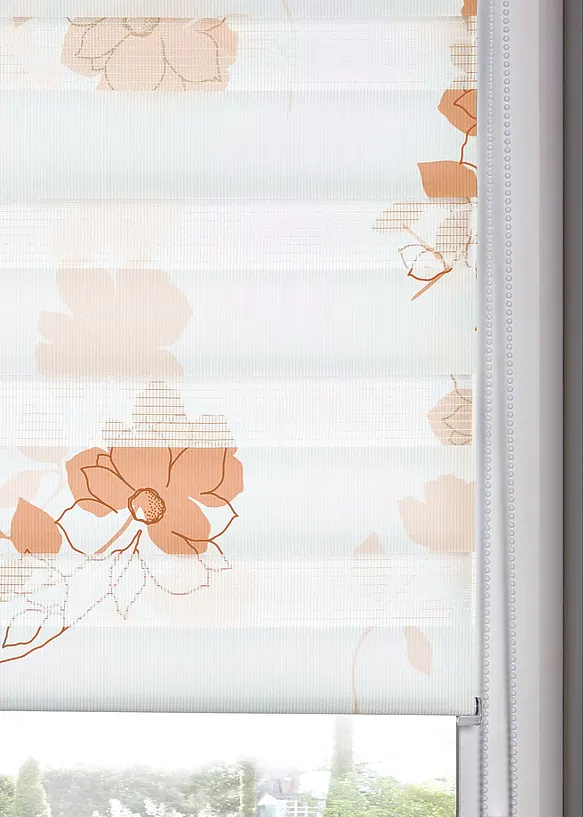Doppelrollo mit Blumenmuster, bonprix