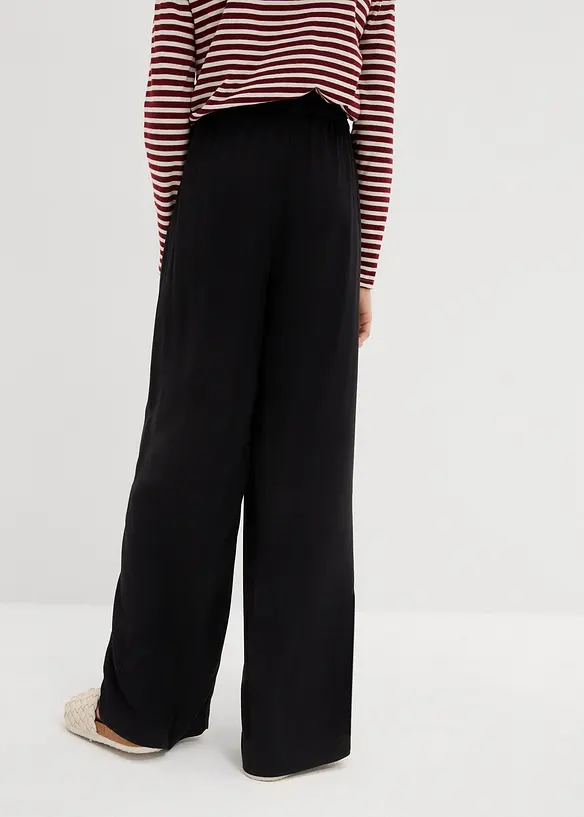 Pantalon palazzo en viscose douce, bonprix