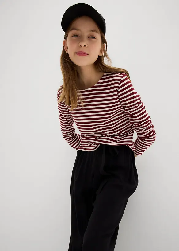 Pantalon palazzo en viscose douce, bonprix