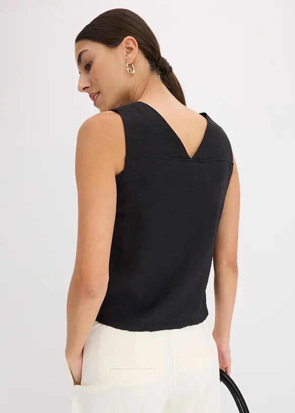 Blouse sans manches en viscose mélangée, bonprix
