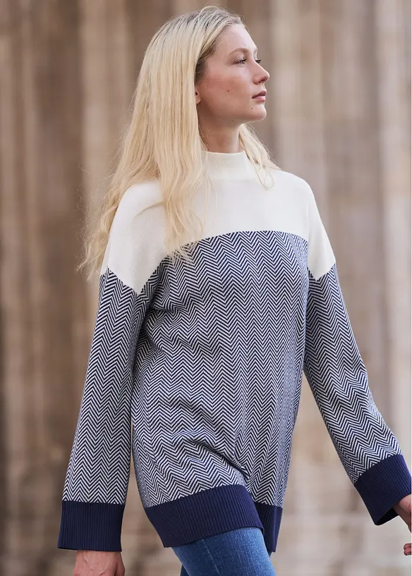 Lässiger Longpullover, bonprix