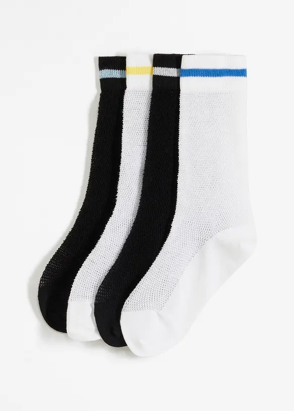 Tennissocken mit Struktur mit Bio-Baumwolle (4er Pack), bonprix