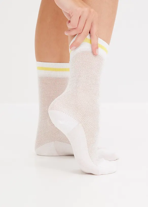 Tennissocken mit Struktur mit Bio-Baumwolle (4er Pack), bonprix