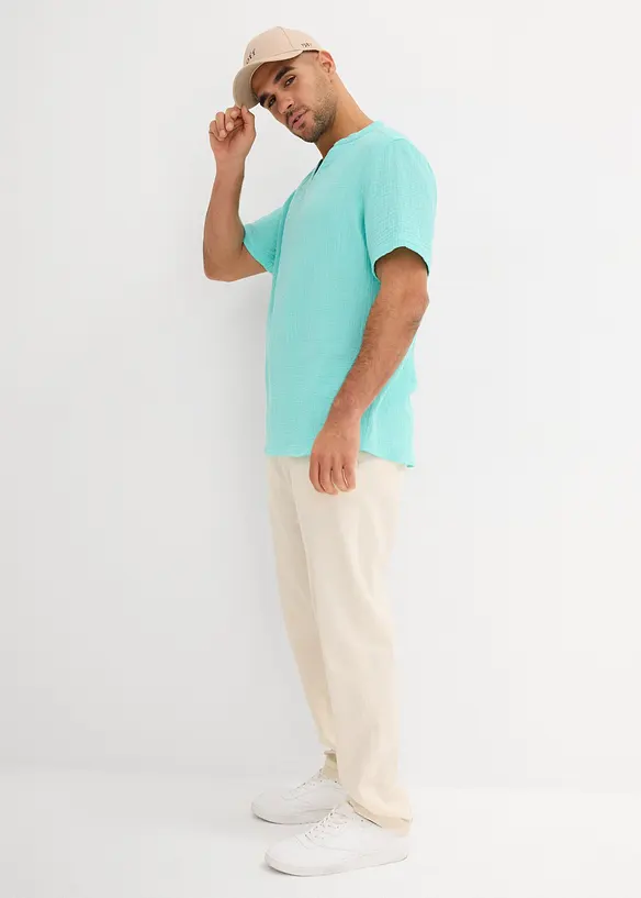 Chemise manches courtes en gaze de coton, bonprix