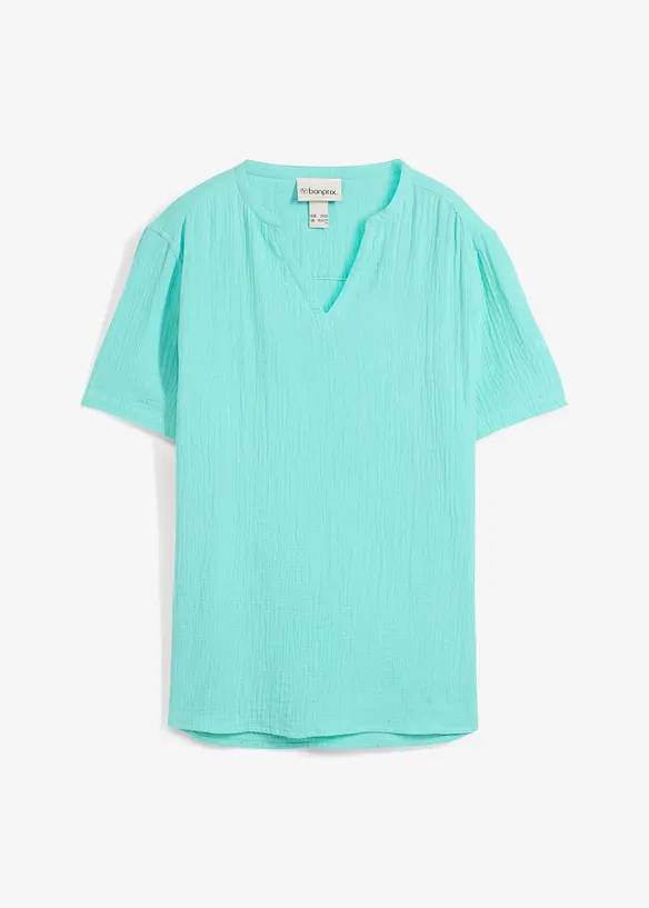 Chemise manches courtes en gaze de coton, bonprix