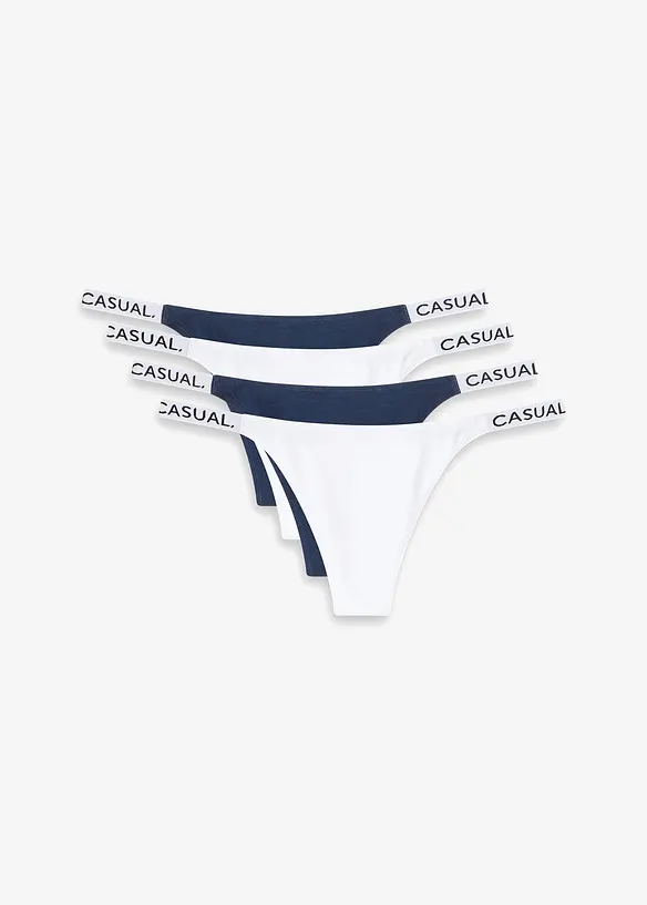 Lot de 4 strings coton, bonprix
