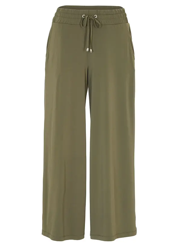 Pantalon en jersey à taille élastiquée, bonprix