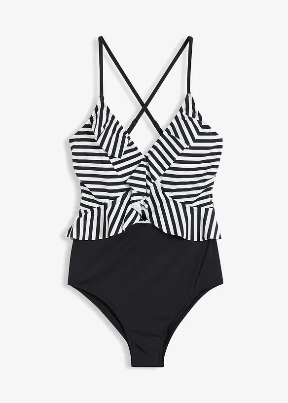 Maillot 1 pièce à volants, bonprix