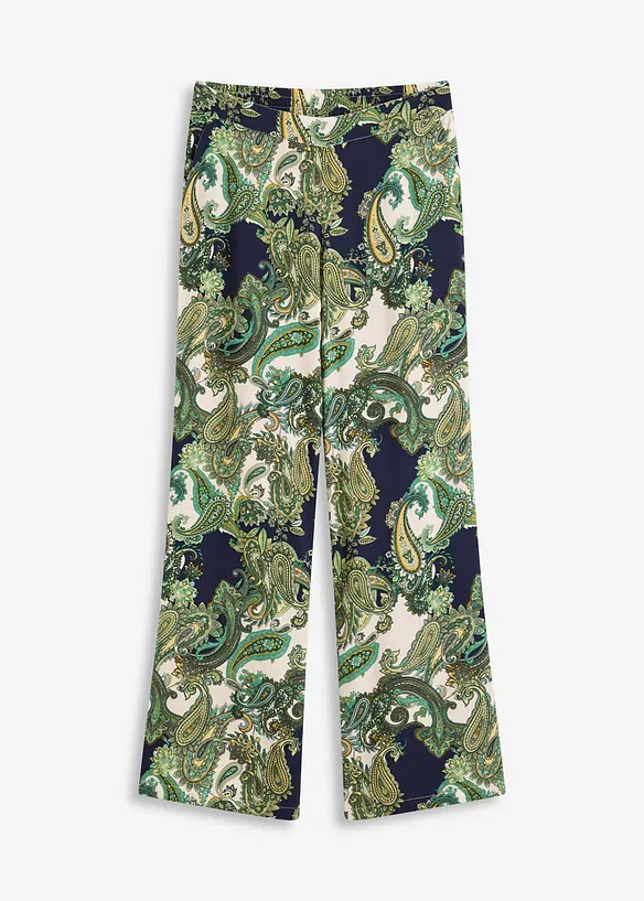 Pantalon fluide imprimé en viscose, bonprix