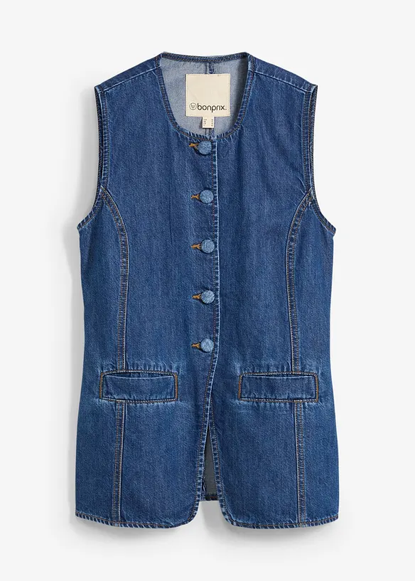 Gilet sans manches en jean, bonprix