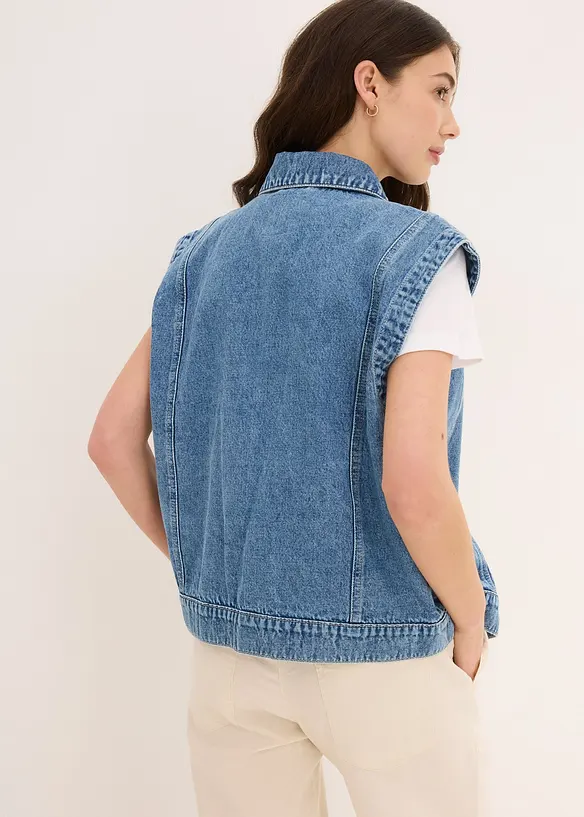 Gilet sans manches en jean, bonprix