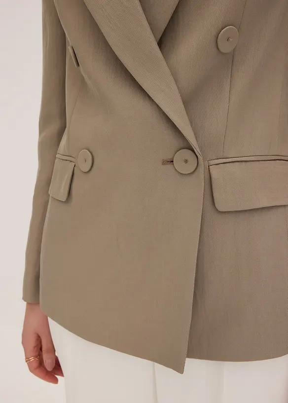 Blazer avec Lyocell, effet froissé, bonprix