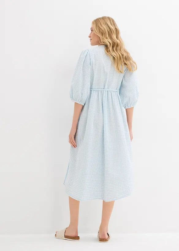 Wickelkleid aus Strukturmaterial, bonprix