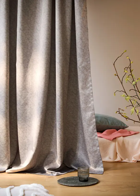 Rideau panneau occultant imprimé avec du polyester recyclé (1 pce), bonprix