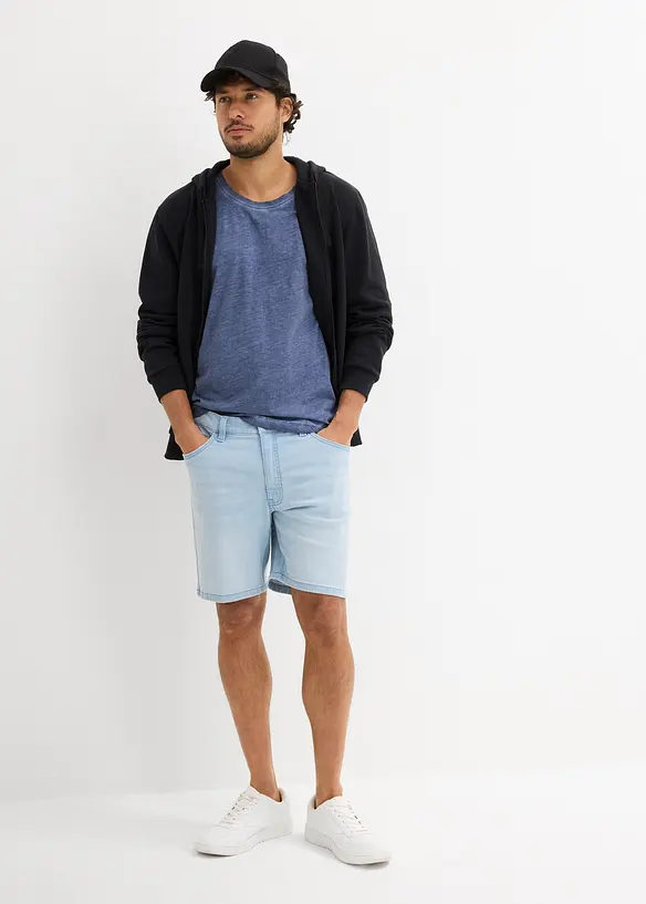 Short en jean extensible, loose, bonprix