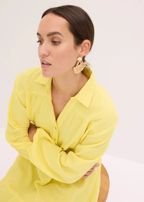 Kurzes Stufen-Kleid aus Musselin, bonprix