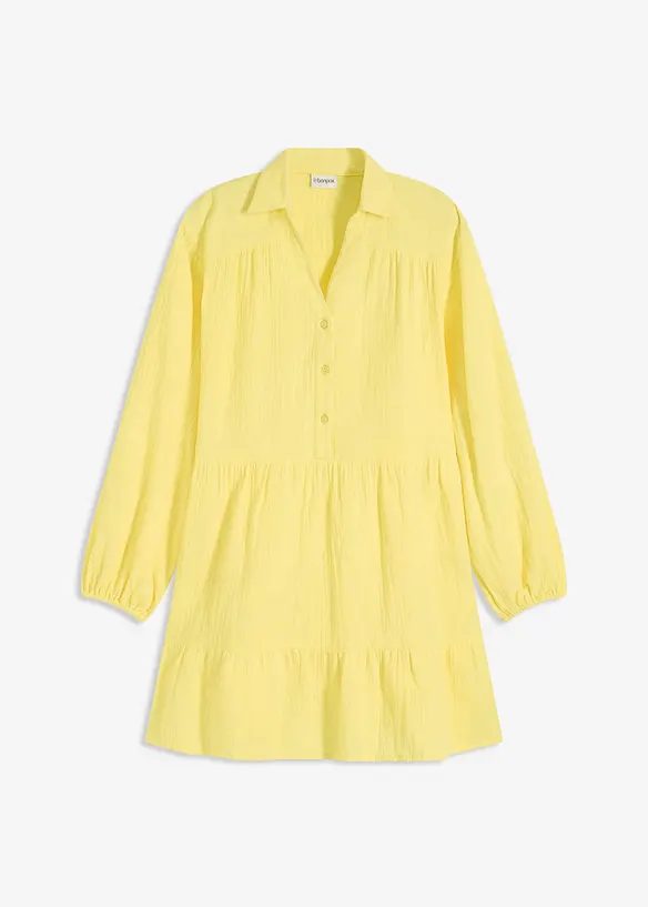 Kurzes Stufen-Kleid aus Musselin, bonprix