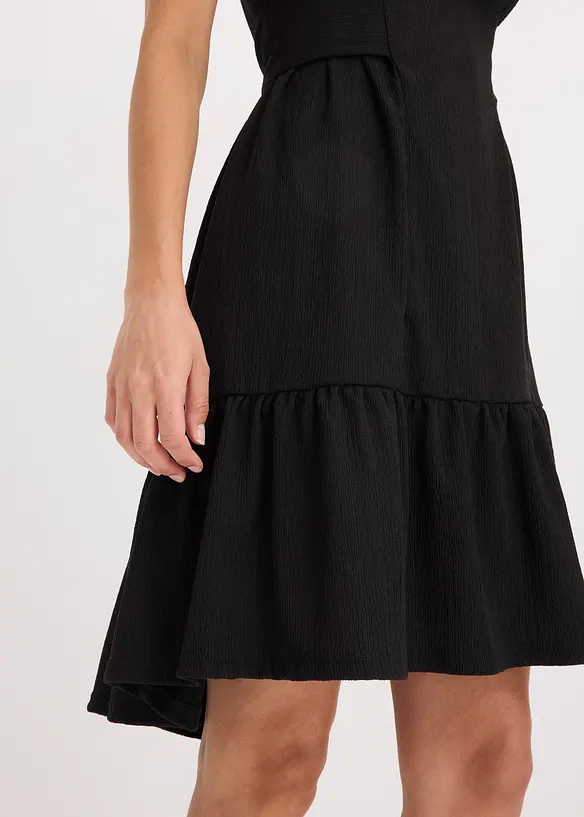 Robe légère en jersey crêpe avec manches papillon, bonprix