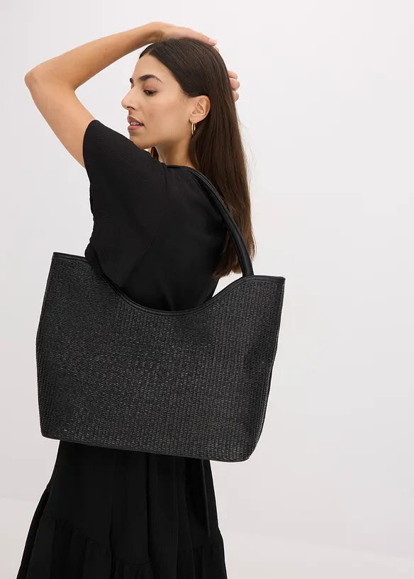 Robe légère en jersey crêpe avec manches papillon, bonprix