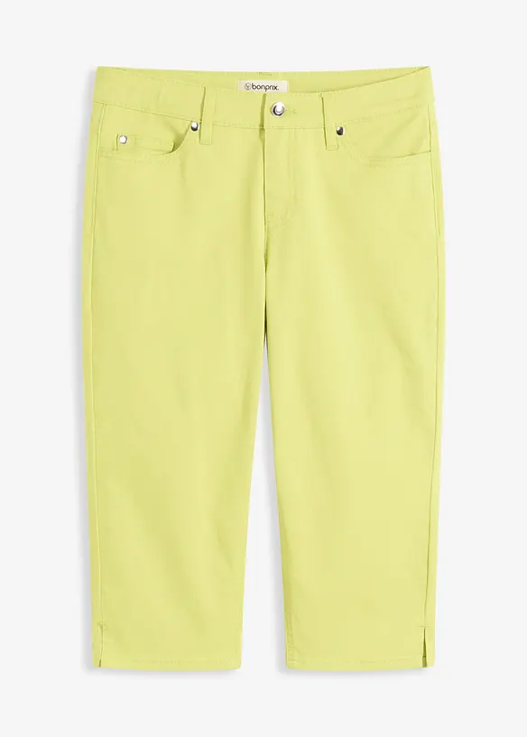 Pantalon corsaire taille élastiquée, bonprix