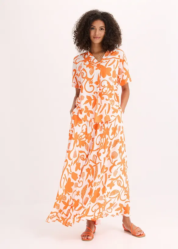 Tunique-blouse imprimée en viscose fluide, bonprix