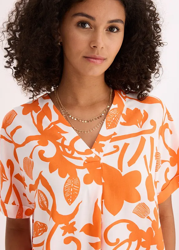 Tunique-blouse imprimée en viscose fluide, bonprix