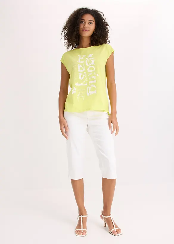 T-shirt long 100% coton, bonprix