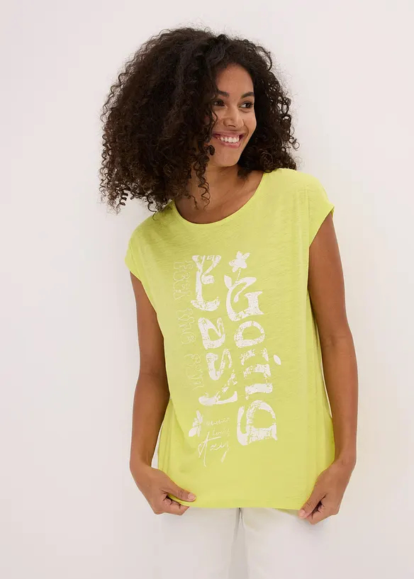 T-shirt long 100% coton, bonprix