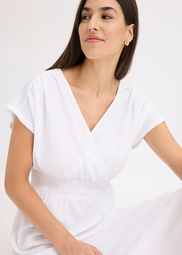 Robe en jersey crêpe aérien, bonprix