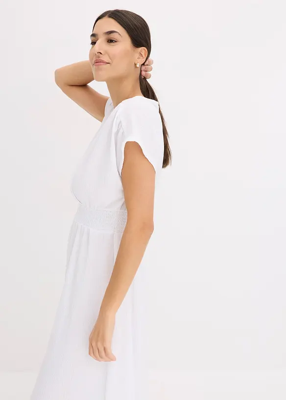 Robe en jersey crêpe aérien, bonprix