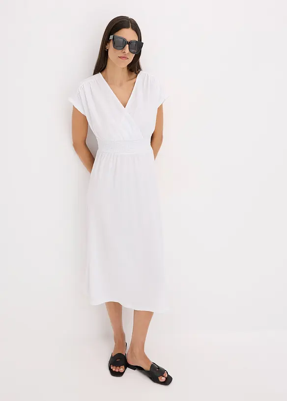 Robe en jersey crêpe aérien, bonprix