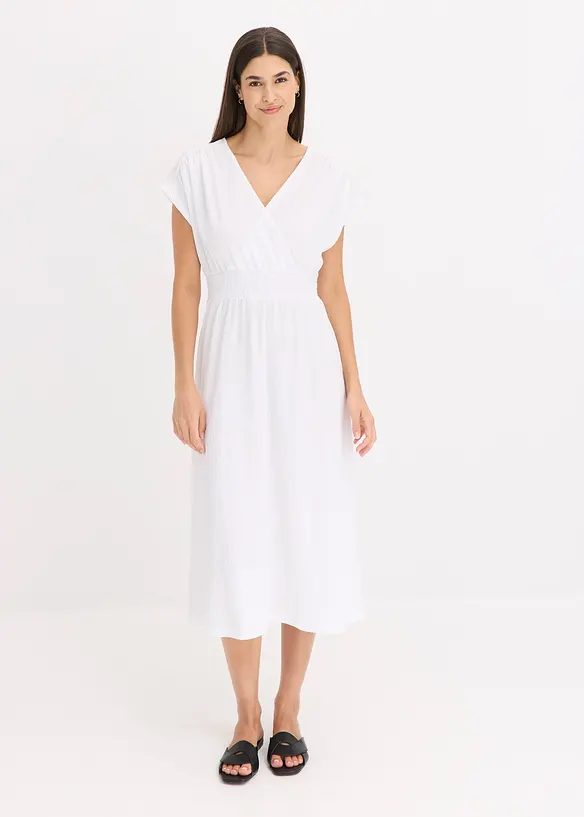 Robe en jersey crêpe aérien, bonprix