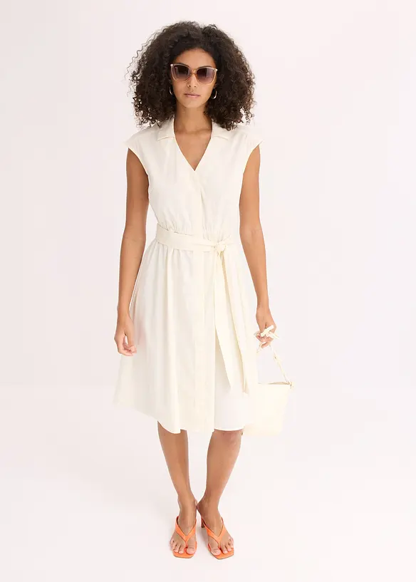 Blusenkleid mit Bindegürtel, bonprix