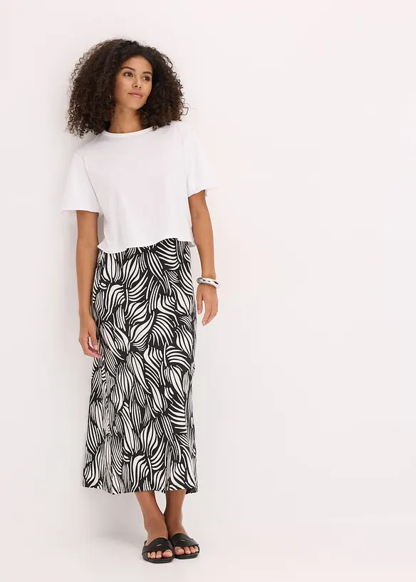 Jupe en jersey coton extensible, bonprix