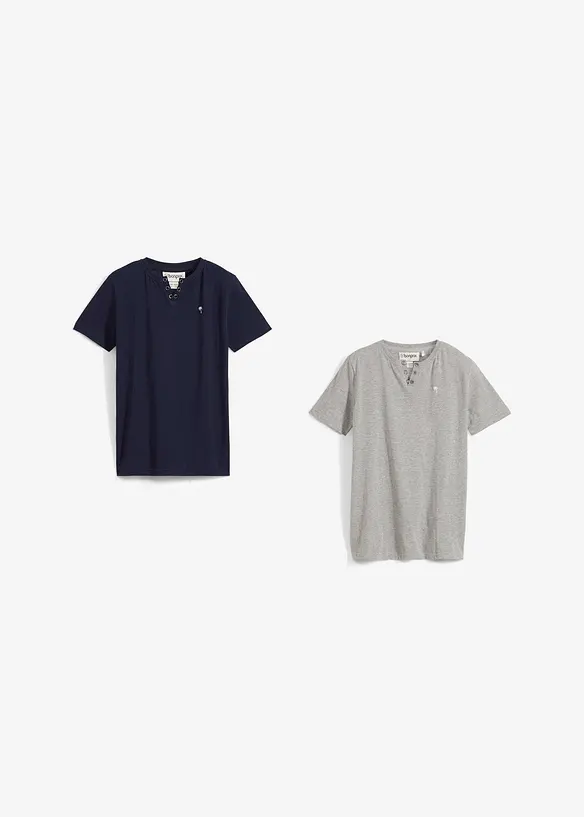 Lot de 2 T-shirts coton, bonprix