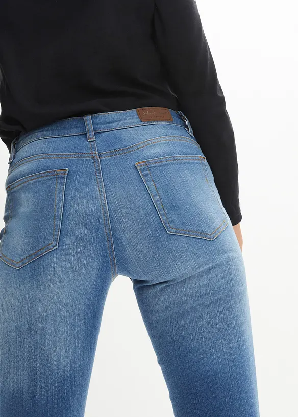 Jean skinny taille mi-haute, extensible, bonprix