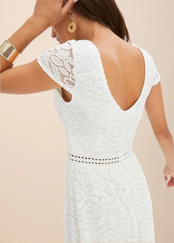 Spitzenkleid mit Häkel-Einsatz in der Taille, bonprix
