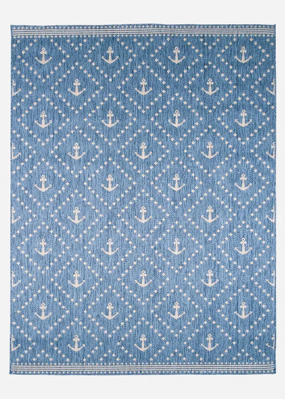 In-und Outdoor Teppich mit Anker Motiv, bonprix