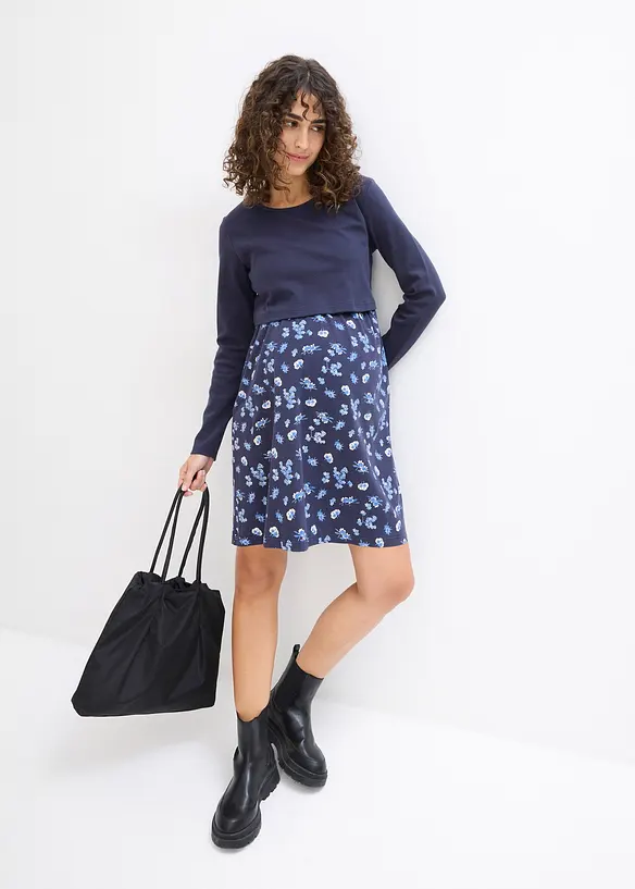 2-in-1 Umstands- und Stillkleid aus Bio-Baumwolle, bonprix
