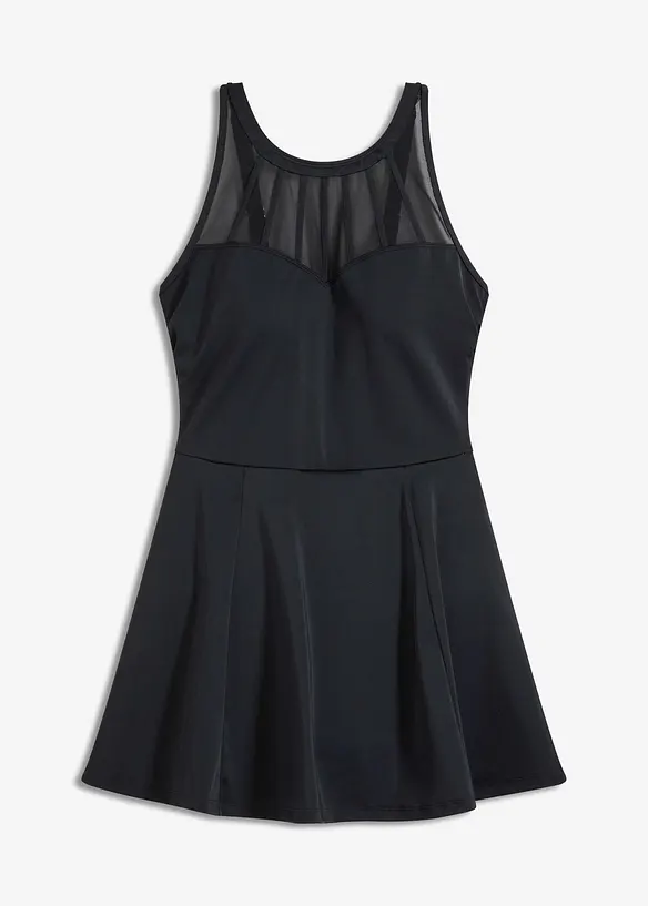 Medium Shape-Badekleid mit transparentem Mesh, bonprix