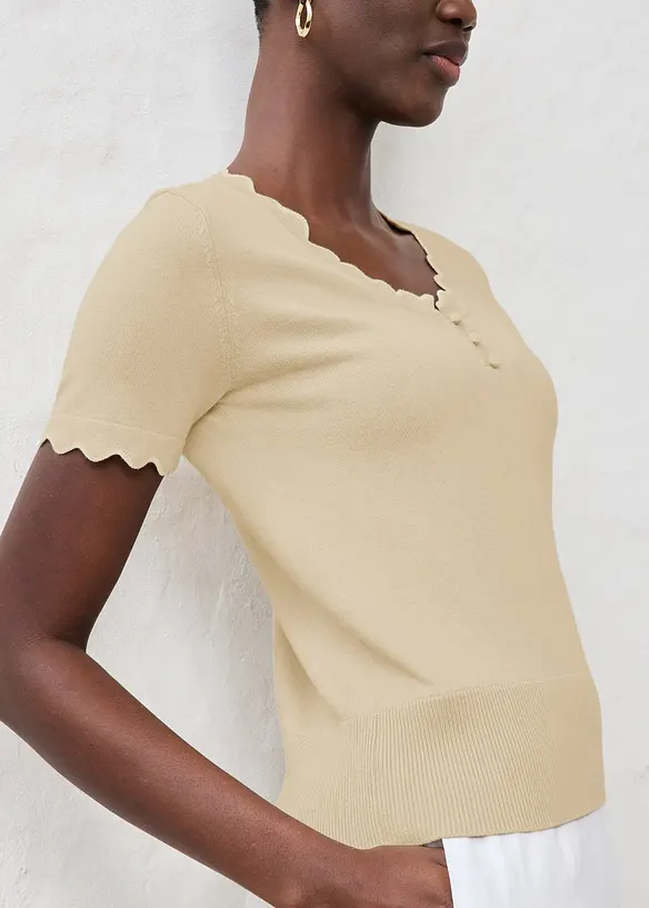 Pull coton et soie, bonprix