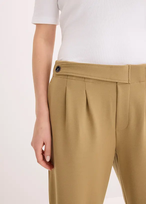 Pantalon en jersey à pinces, bonprix