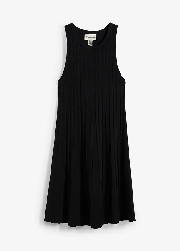 Robe trapèze en maille de viscose mélangée, bonprix